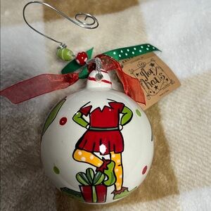 Glory Haus Festive Elf Ornament with Red and Green Accents